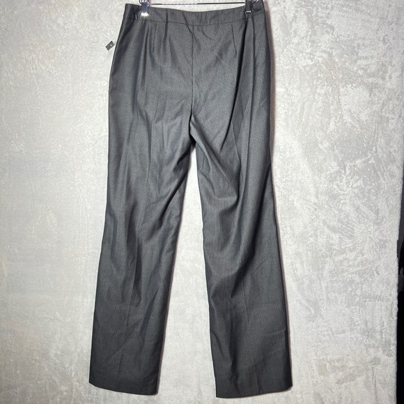 Y2K Nine West Waistcoat Pants Set Womens 4 Pinstripe Gray office siren NEW - Picture 16 of 16